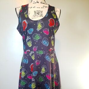 Pre-owned Sourpuss Punk Skulls Skater Dress